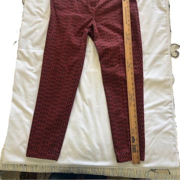 Foschini Ladies Pants sz 12 Red Black Ankle read - Picture 7 of 10